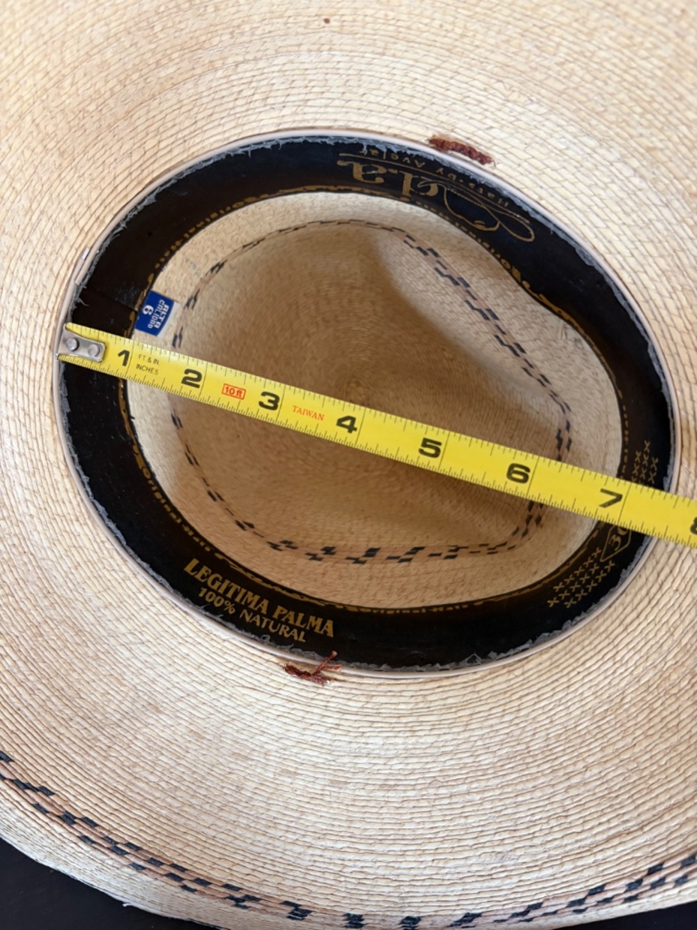 D.A. Hats by Avelar Authentic Sahuayo Palm Leaf Gus Cowboy Hat - Size 6 (21”) - Picture 14 of 17